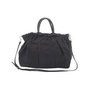 Prada Black bag leather saffiano messenger Tessuto Crossbody